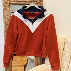 Quarter Zip Burgundy Pull Over